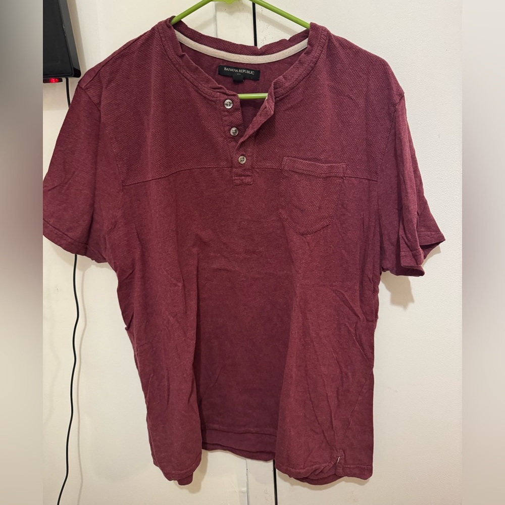Banana Republic Red Maroon Shirt